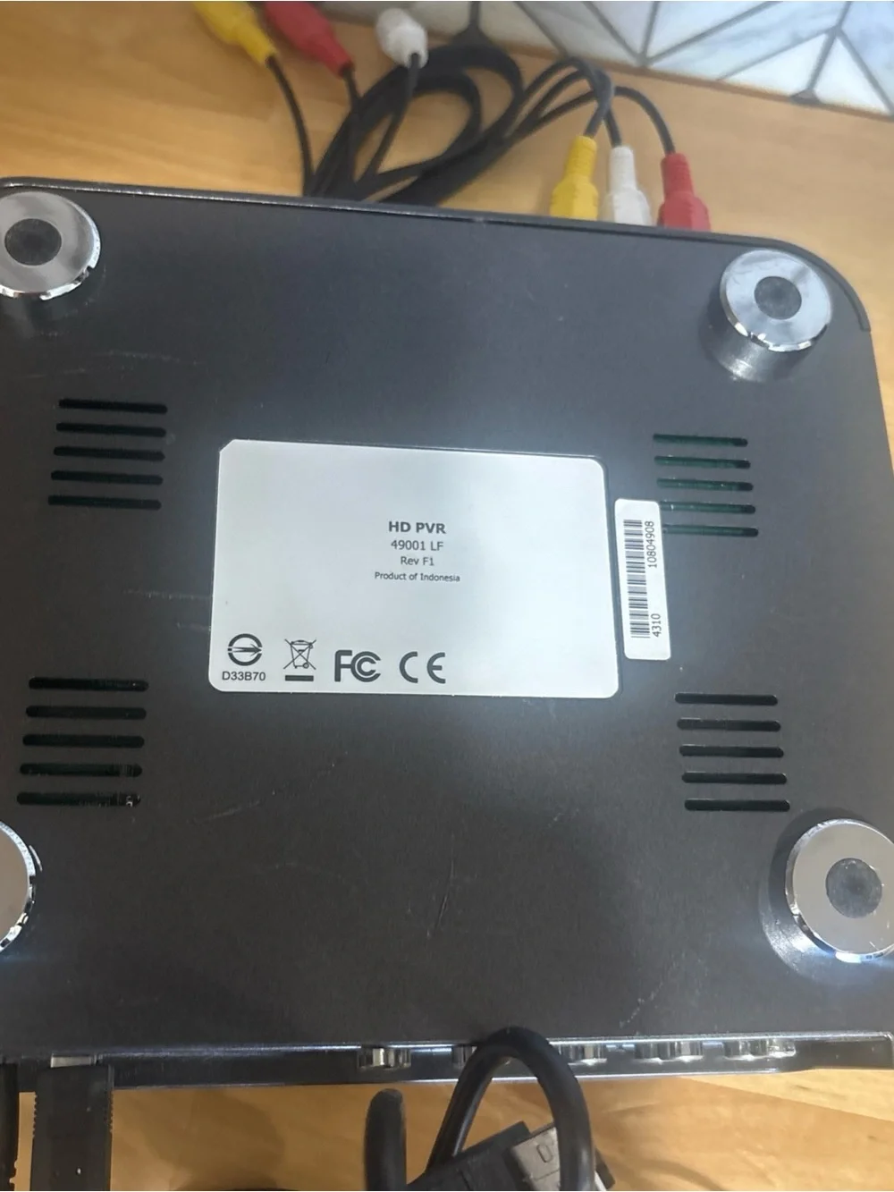 Hauppauge HD PVR 49001 LF Rev F1 With Cables